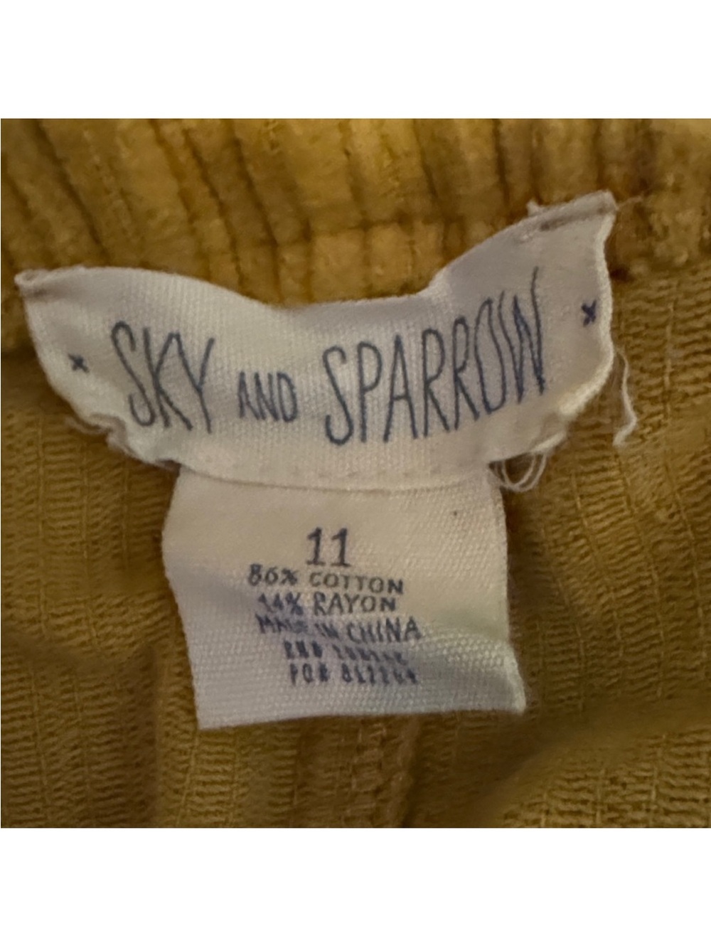 Sky and Sparrow Yellow Corduroy Button-Front Mini Skirt - Picture 2 of 8